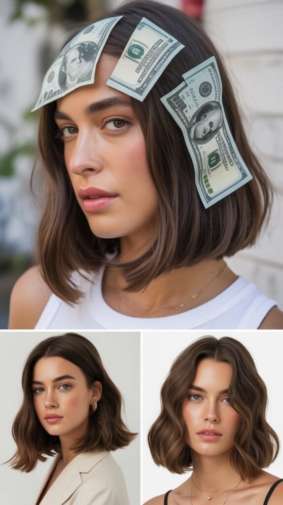 The Long Bob with Money Pieces