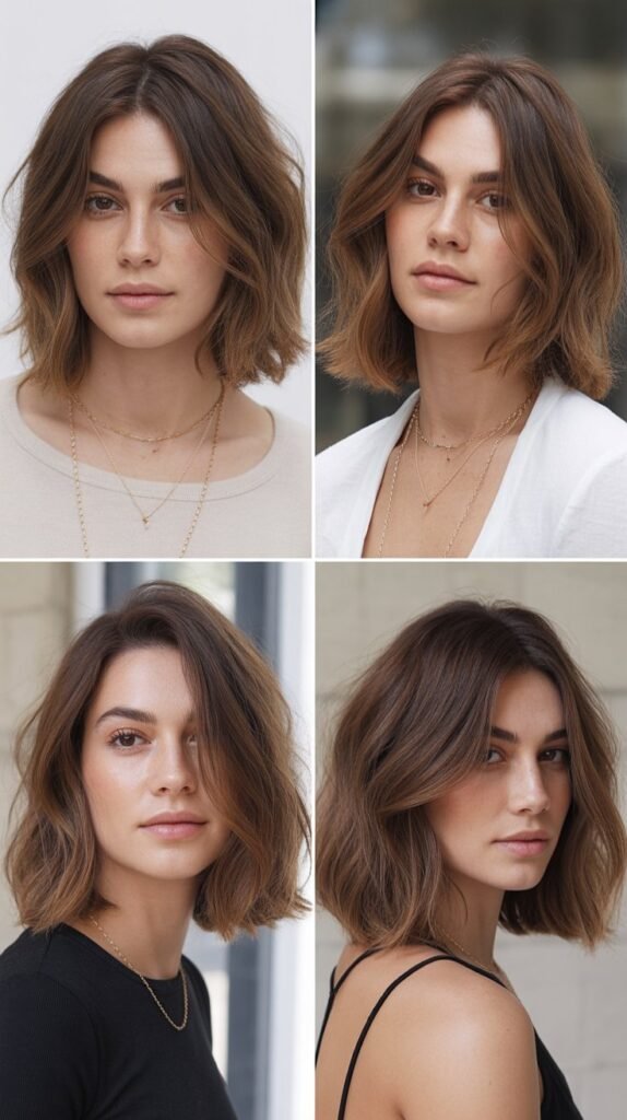  The Textured Long Bob with Subtle Layers