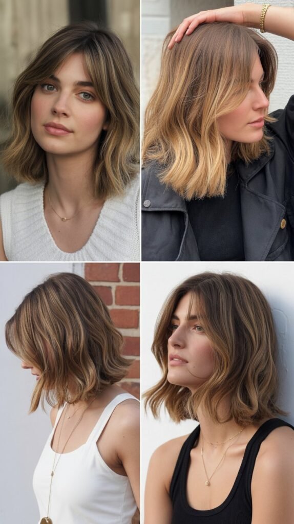  The Tousled Long Bob with Highlights