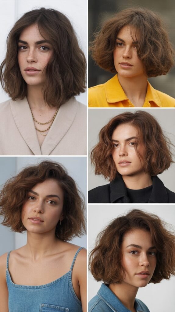  Wavy Long Bob with Natural Texture