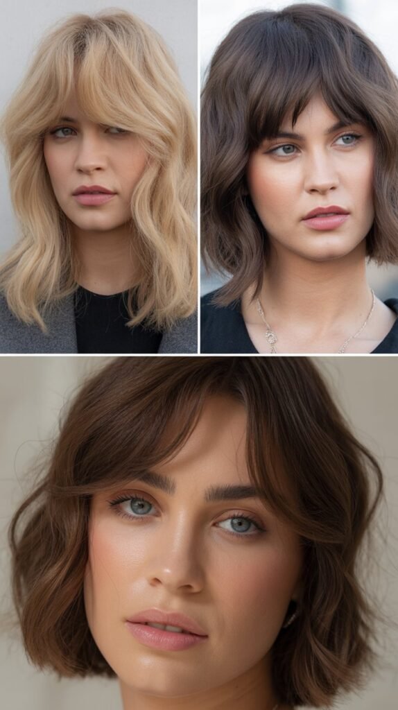 Wispy Bangs with Deep Side Part
