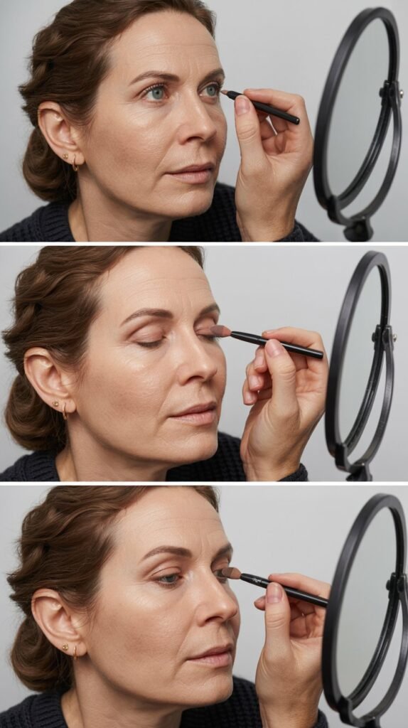 Apply Eyeshadow with Your Eyes Open