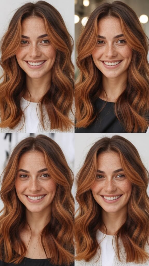 Caramel Highlights with Subtle Red Undertones