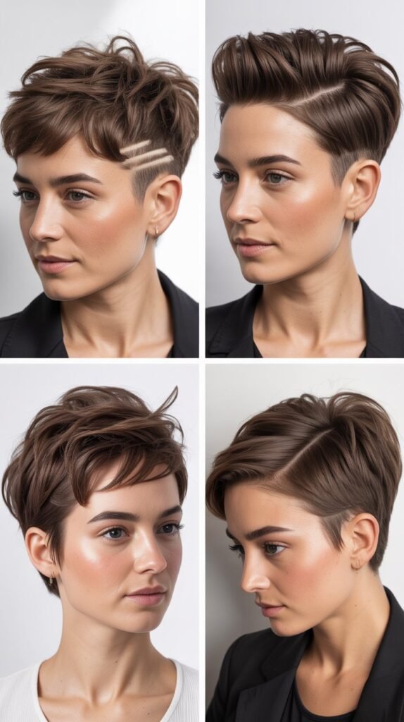 Pixie With Undercut And Quiff