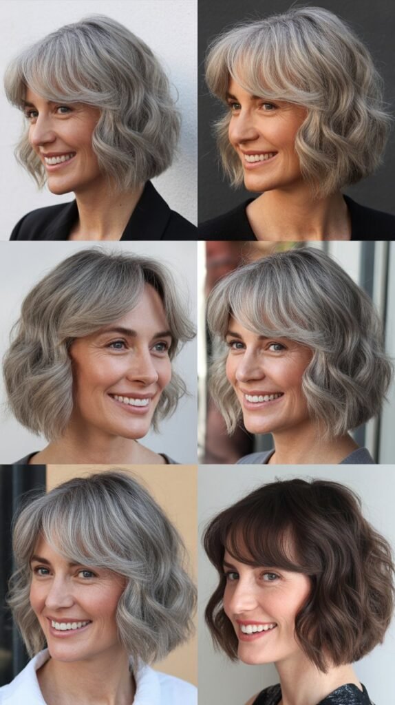 Textured Fringe with Gray Graduated Shag