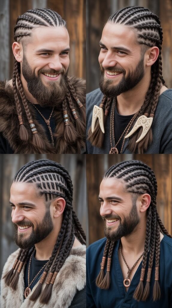 Viking-Inspired Cornrow Braids