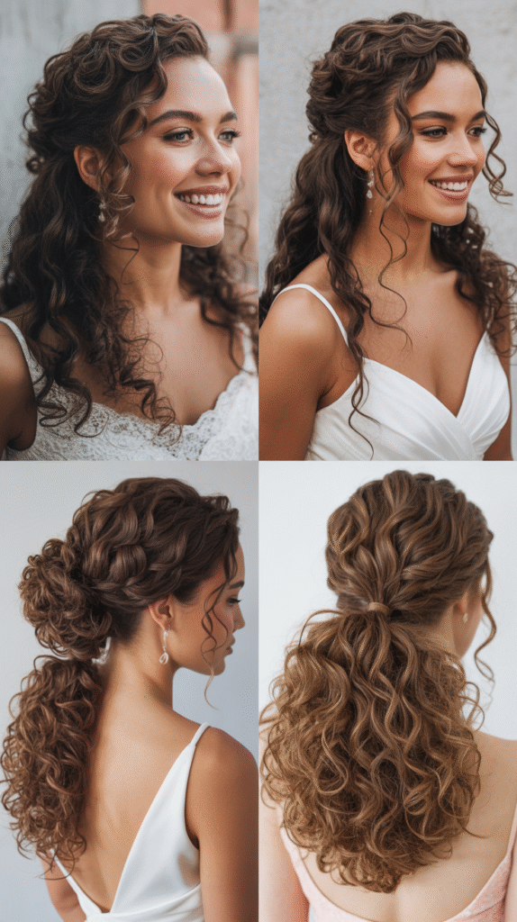 Asymmetrical Side Bun with Curls