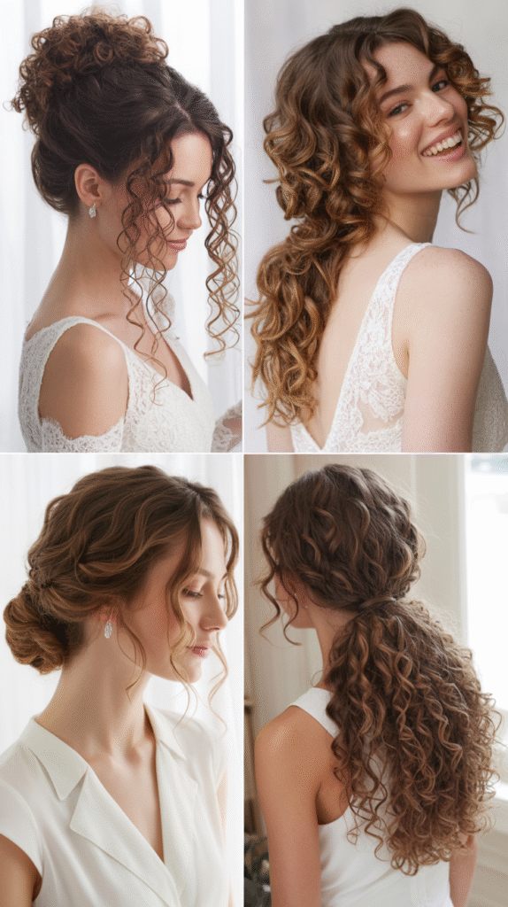 Side-Swept Curly Cascades