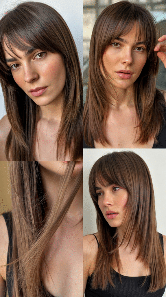  Wavy Hair Airy Bangs