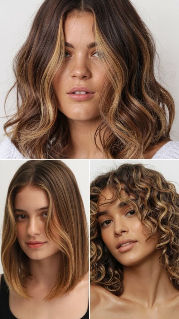 Golden Caramel Peek-a-Boo Highlights