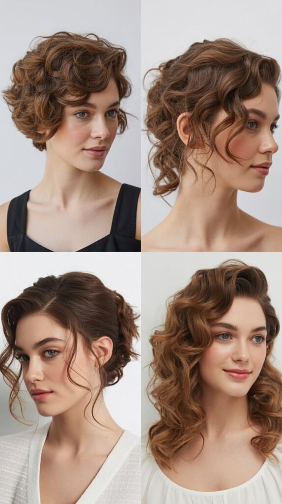 Romantic Side-Swept Curls