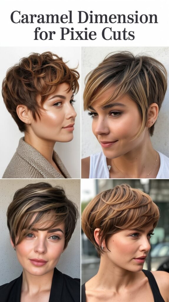 Caramel Dimension for Pixie Cuts