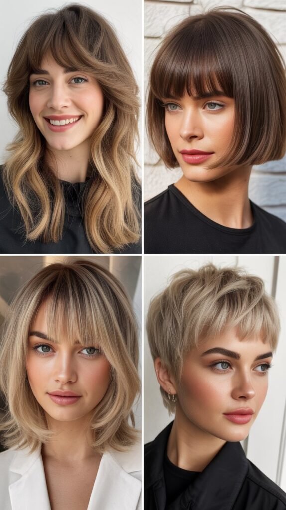 Tapered Bangs That Gradually Blend Into Layers