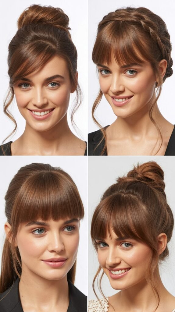 Incorporating Bangs Into Updos and Half-Up Styles