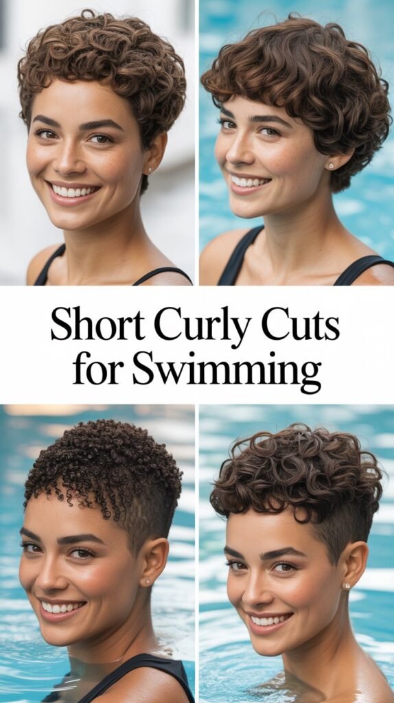 Short Curly Cuts for Swimming
