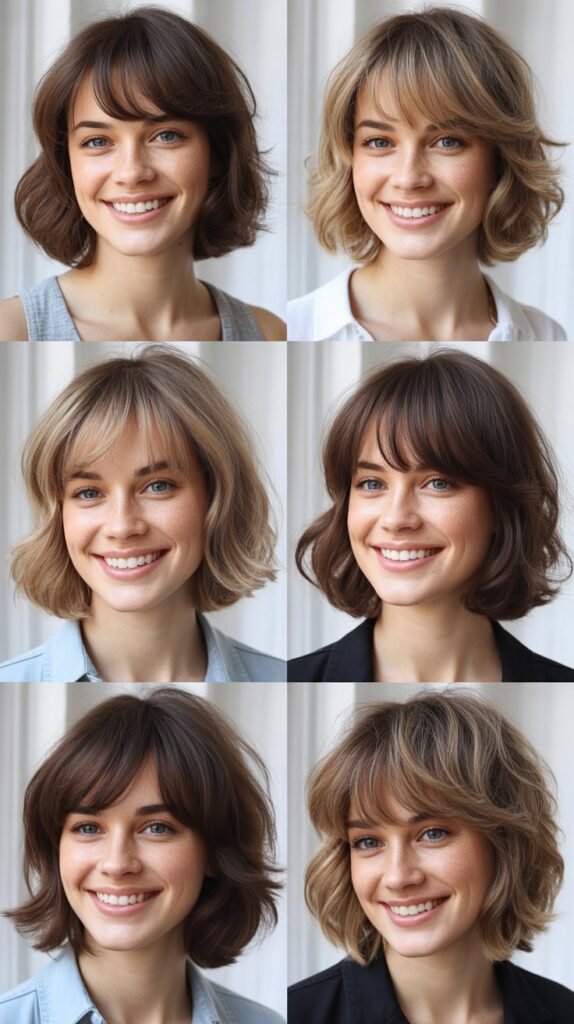 Curtain Bangs With Layered Mullet: Bold Retro Revival