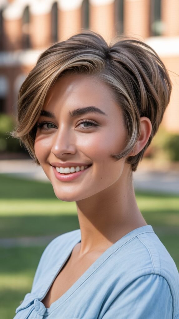 . Textured Crop Pixie Bob