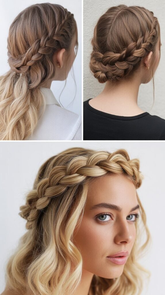 Half-Up Braided Crown