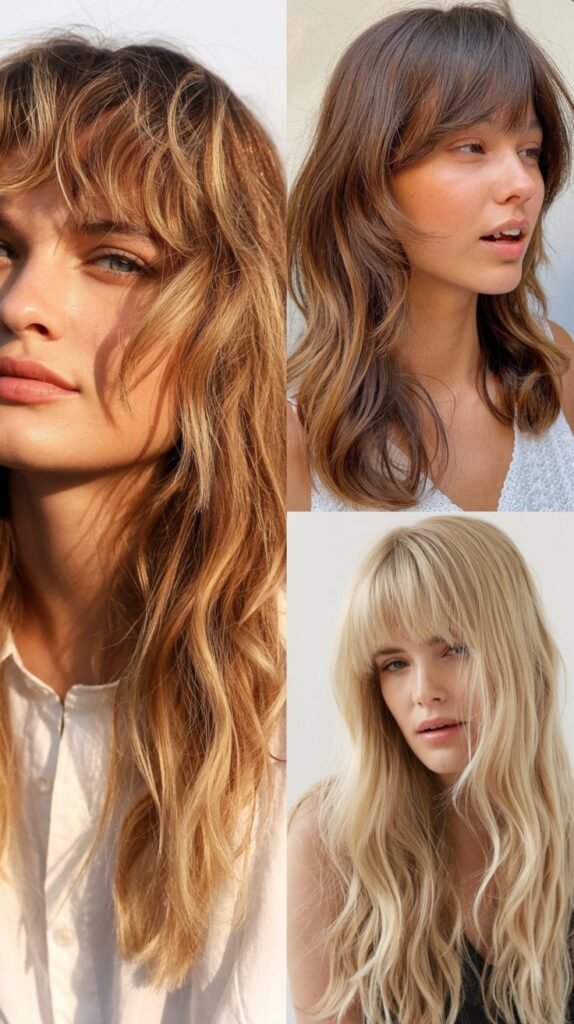  Piece-Y Fringe With Long Beach Hair