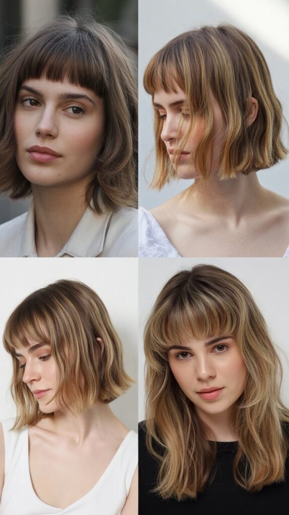 Rounded Bangs With Disconnected Choppy Ends
