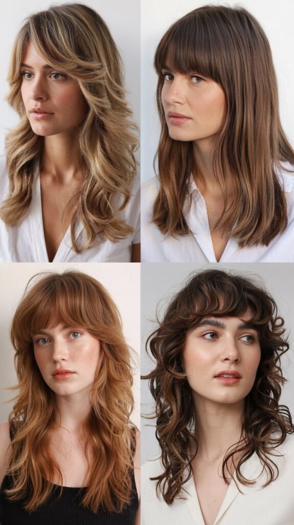 Feathered Bangs With Long Layers