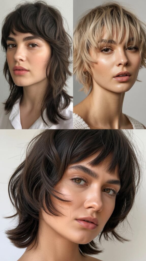 Textured Micro Bangs With Razor-Cut Shag