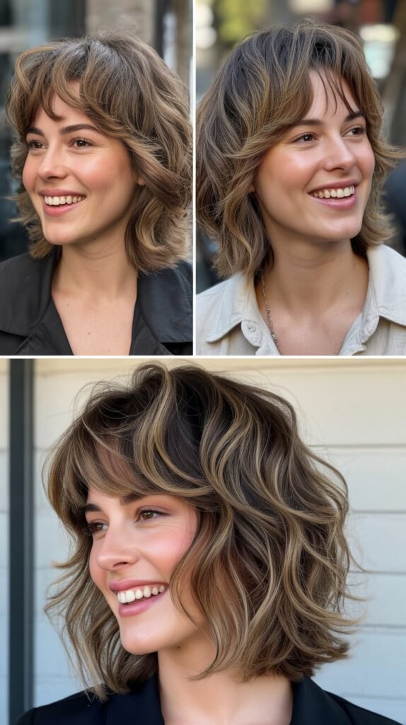Piecey Wispy Bangs With Choppy Layers