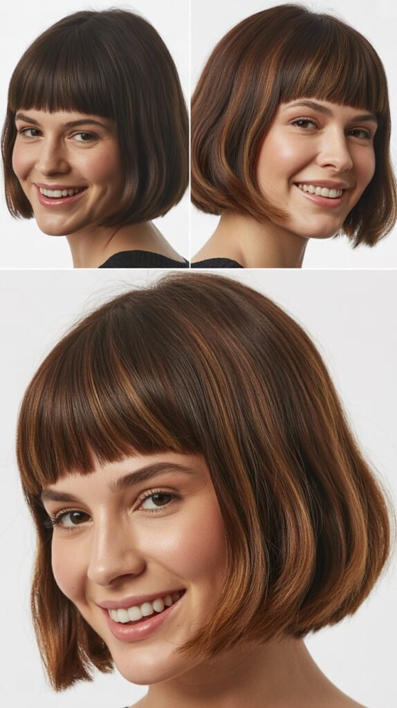 Graduated Bob With Blunt Bangs