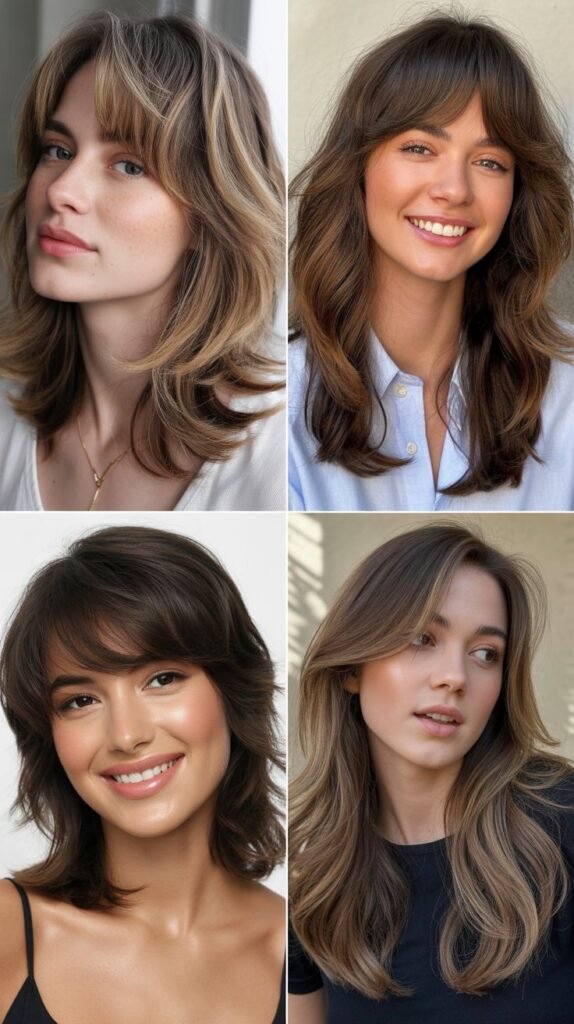 Wispy Bangs With Elongated Layers