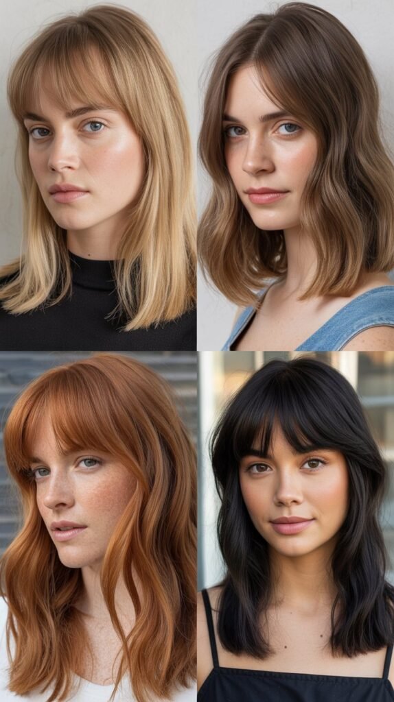  Blunt Cut with Curtain Bangs