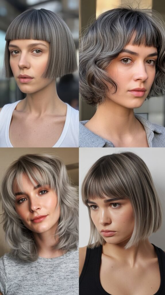  Micro Bangs with Gray Bob