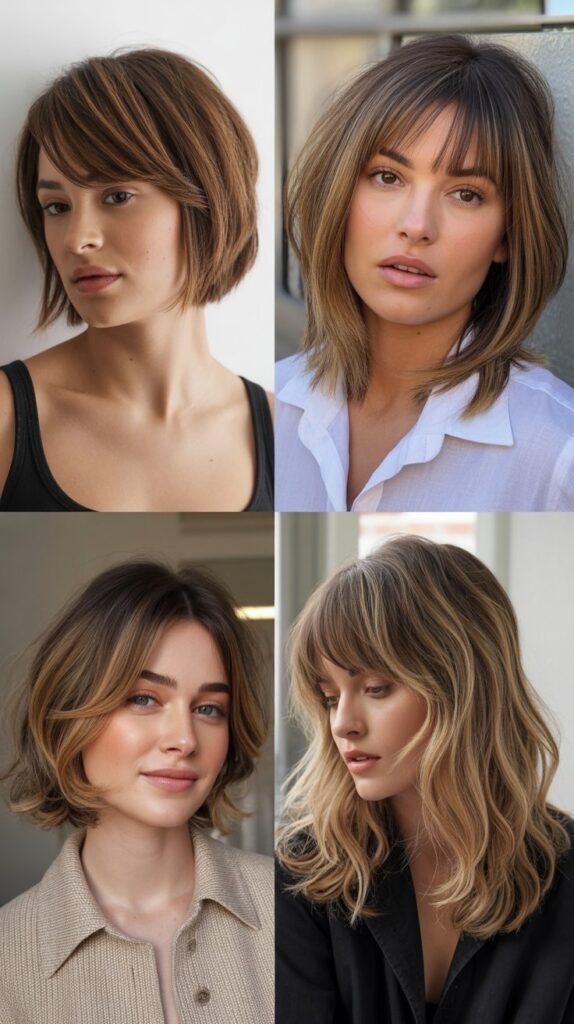 Tapered Bangs With Stacked Layers