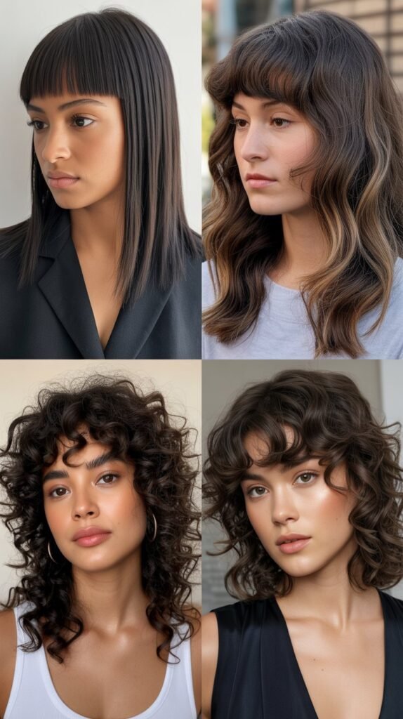 Arched Bangs With V-Cut Layers