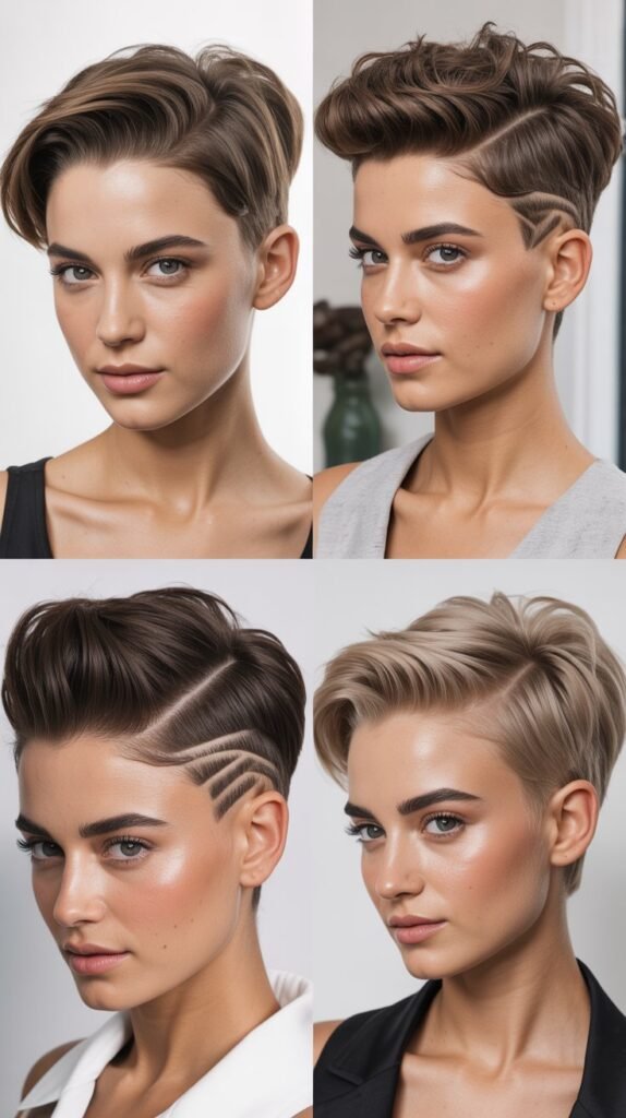 Pixie With Undercut And Pompadour