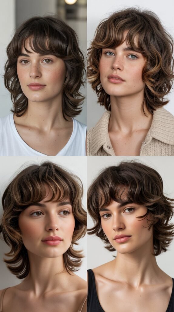 Rounded Bangs With Disconnected Shaggy Layers