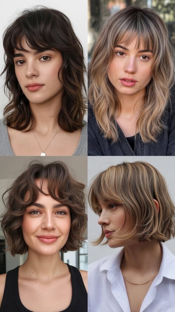 Wispy Micro Bangs With Shaggy Layers