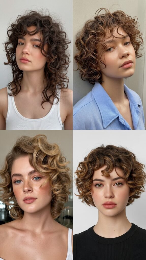 The Curly Side-Swept Style