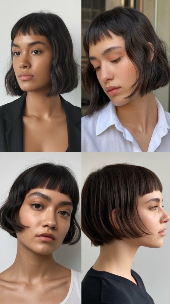 Blunt Cut With Micro Fringe