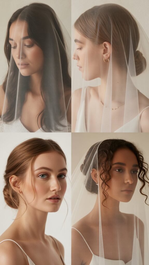 Intimate Wedding Minimal Veil Styles