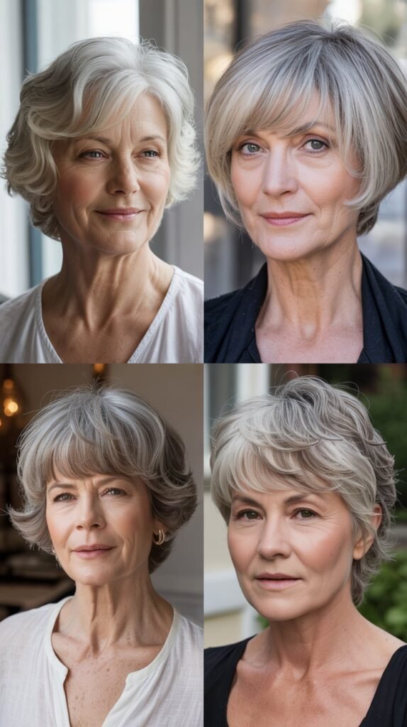 Short Layered Cut with Bangs