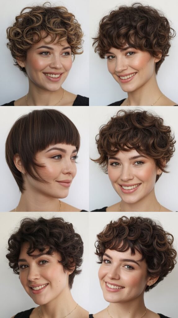 Curly Fringe Pixie