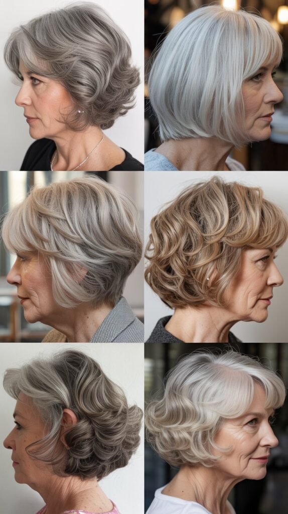 Short Layered Bob with Volume