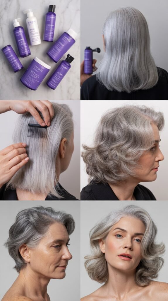 Styling Products Essential for Youthful Gray Hair