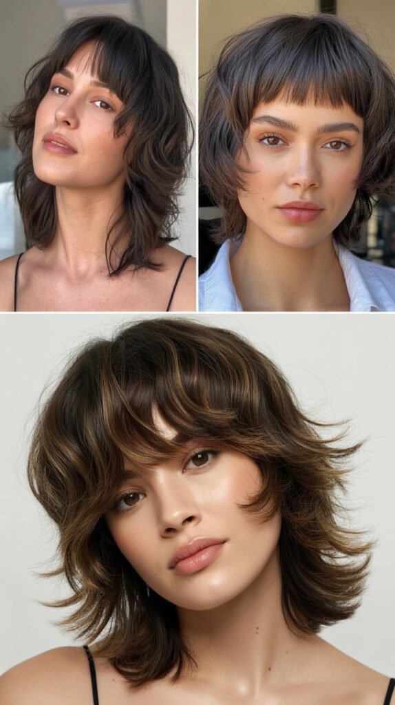 Choppy Bangs With Disconnected Layered Ends