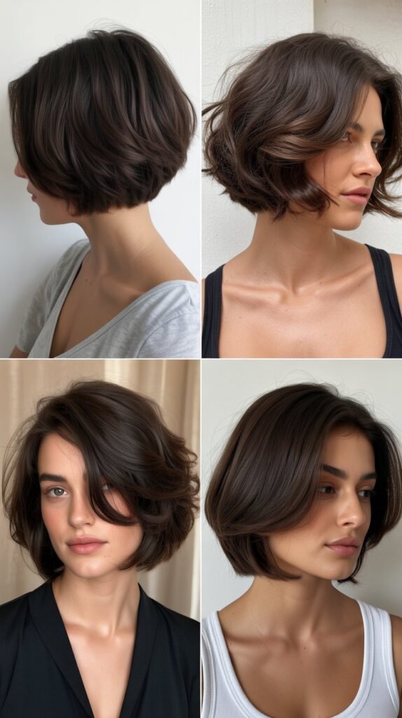  Dark Chocolate Brown Stacked Bob