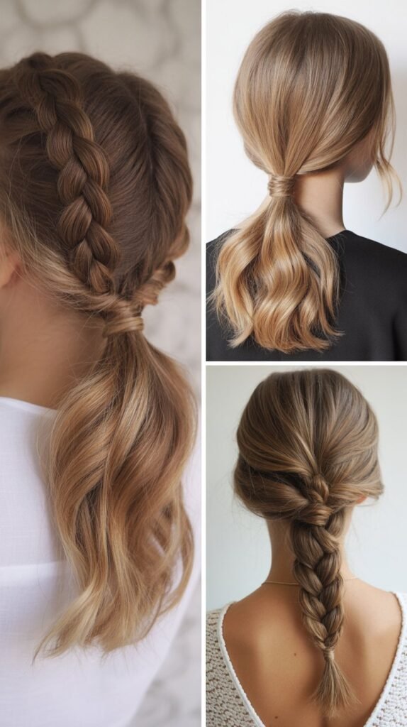 Braided Low Side Ponytail