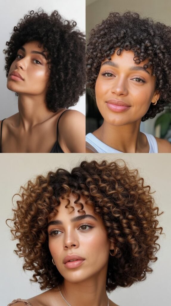 Curly Afro with Rounded Shape