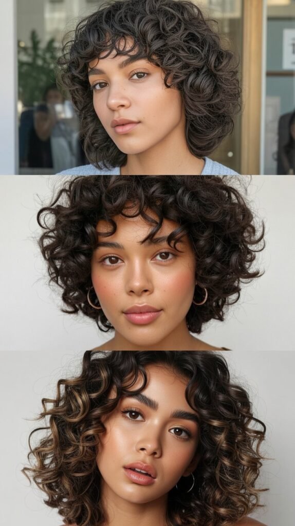 Curly Halo Cut