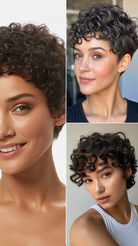 Curly Pixie Cut
