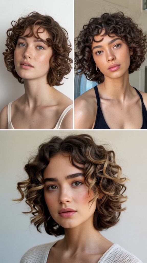 Curly Inverted Bob